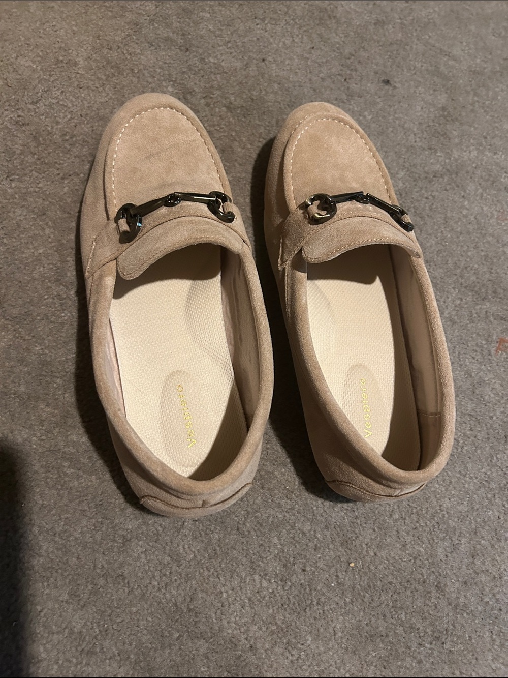 Suede Loafers- Beige